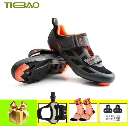 Tiebao sapatilha ciclismo cycling shoes road triathlon 2019 men breathable road bike shoes superstar Athletic riding sneakers