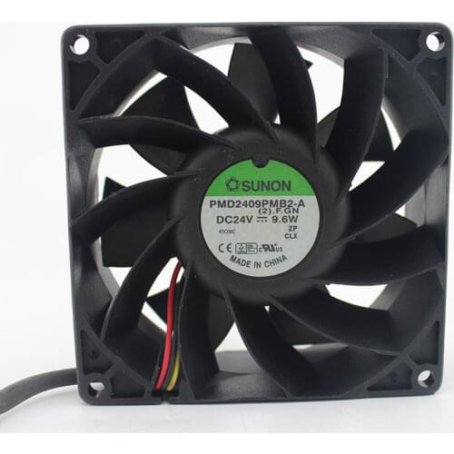 Original For Sunon PMD2409PMB2-A 90*90*38mm DC 24V 9.6W 3 wire converter cooling fan