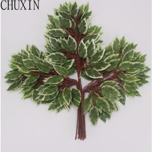 High-grade artificial eucalyptus leaves green plants fake tree decoration hotel room garden decoration fake flowers 55 cm