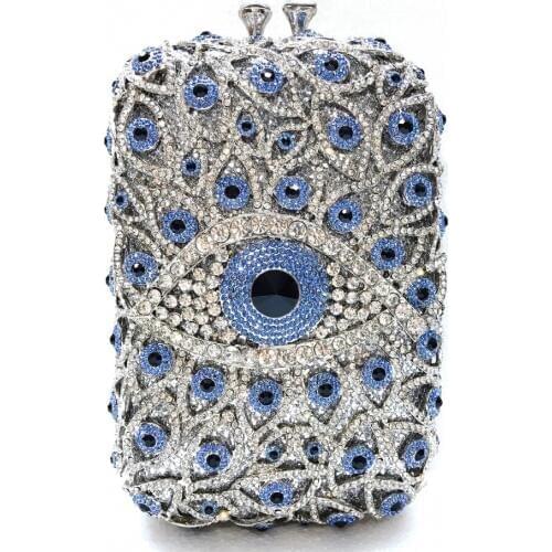 XIYUAN female Clutch Bag Women Crystal Evening Bags Luxury Design Wedding Purse Elegant Ladies Handbag Chain Crossbody Bag