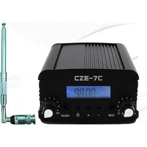 1W/7W Stereo PLL CZE-7C FM Radio Station Transmitter 76-108MHZ + TNC antenna