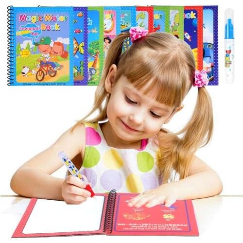 10Types Painting Magic Water Book Drawing Board For Kids Toys Coloring Sensory Education For Child Cartoon Crafts Art Set