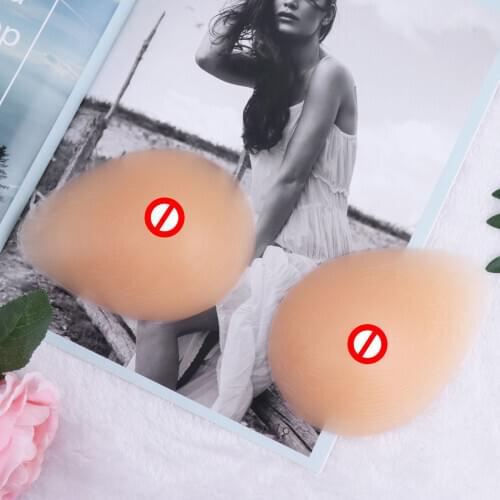 2Pc Nude Fake Breast Forms Waterdrop Shaped Soft Silicone False Boobs Nontoxic Chest Mold Pad for Mastectomy Prosthesis US Stock