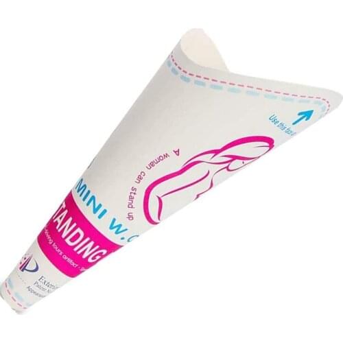 50PCS Disposable Paper Urinals Toilets Womens Urinals Urinal Funnels Outer Urine Cup Waterproof Paper Vertical Urine Funnels