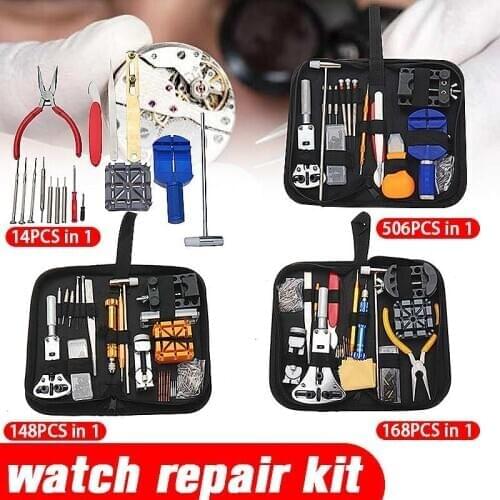 506Pcs Watch Repair Tool Kit Watchmaker Watch Link Pin Remover Case Opener Repair Tool Set Spring Bar Remover