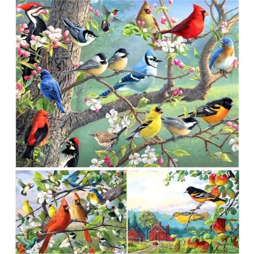 5D DIY Diamond Painting Animals Birds Cross Stitch Kit Full Drill Square Embroidery Mosaic Art Picture of Rhinestones Decoration