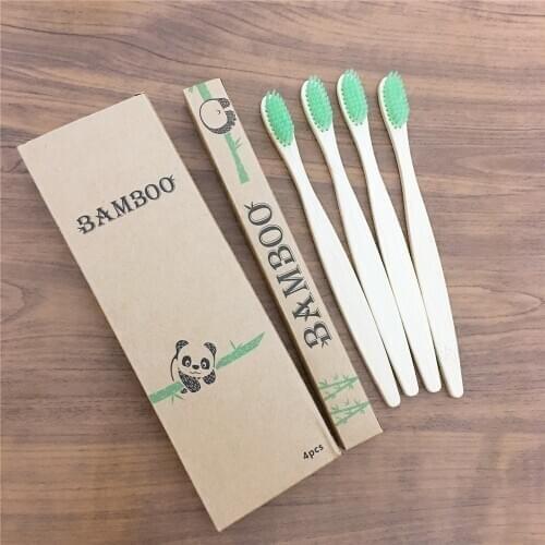 Bamboo Toothbrushes Soft Bristles eco friendly cepillo dientes bambu Oral Care adult wooden Toothbrush pack clareador de dente
