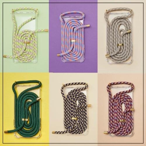 Crossbody Necklace strap Lanyard Cord Shockproof Transparent Phone case for iphone 12 Pro Max 11 13 X XR XS 7 8 plus Soft cover