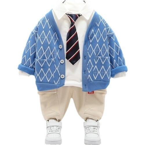 New Spring Autumn Baby Boys Clothes Girls Children Casual Jacket T-Shirt Pants 3Pcs/Sets Toddler Active Costume Kids Tracksuits