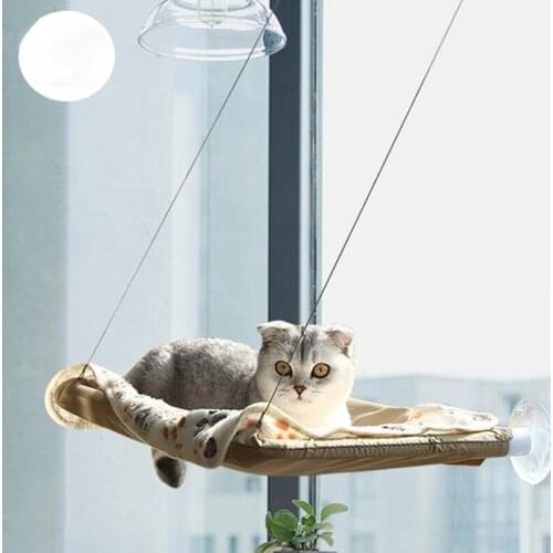 Pet Cat Hanging Beds Comfortable Sunny Seat Window Mount Pet Hammock Soft Pet Shelf Seat Beds Supplies Detachable Bearing 15kg