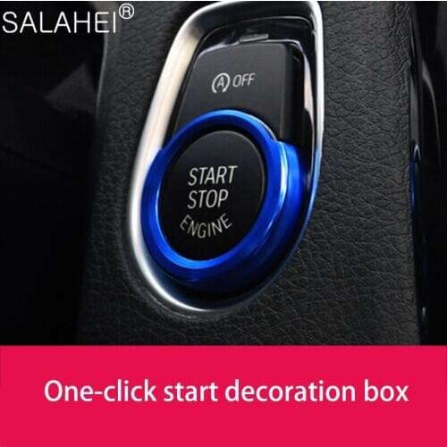 Car Engine Hood Button Ring Shape Sticker One-click Start Button Sticker Decoration Accessories For Cadillac CT5 XT4 XT6 CT4