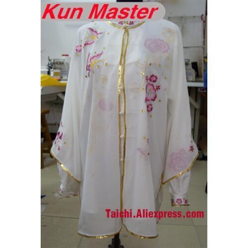 Custom Tai Chi Performance Uniform Plum Blossom Embroidery Martial Art Clothing For Kung Fu Three Pieces Veil Jacket And Pants