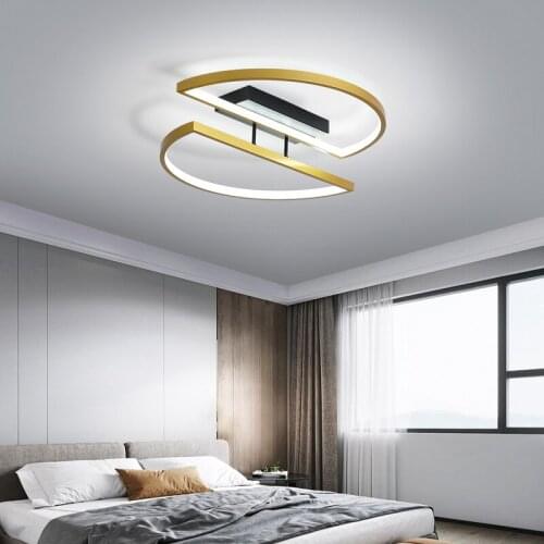 Hot sale Ceiling lighting for Bedroom kitchen Living room Black&Gold Ceiling lamp free shiping home lighting Aluminum Fixtures