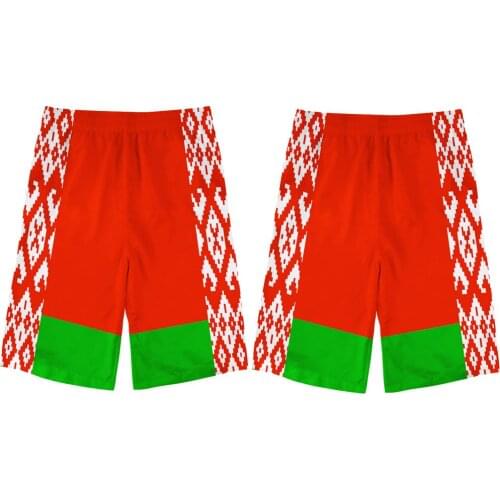 BELARUS youth free custom name number print photo blr country beach shorts by diy russian nation flag Belarusian casual shorts