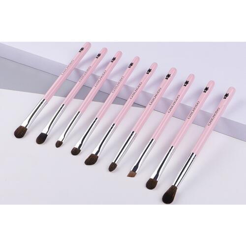 CHICHODO Professional Eye Set - 9pcs Eyeshadow Brow Liner Smokey Smudger Blending Brush - Beauty Makeup Brush Kit