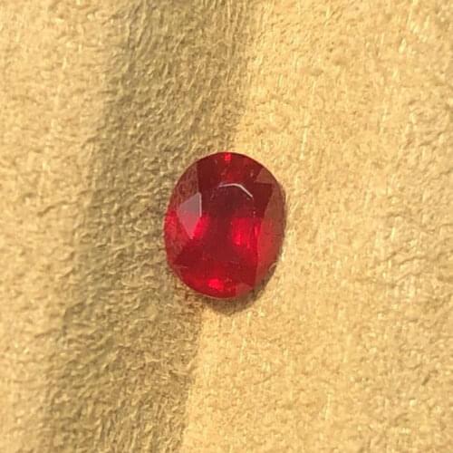 Natural Ruby PigeonBlood red RUBY Oval size 4x5mm weight about 0.5ct red PigeonBlood color is gorgeous diamonds generally shine