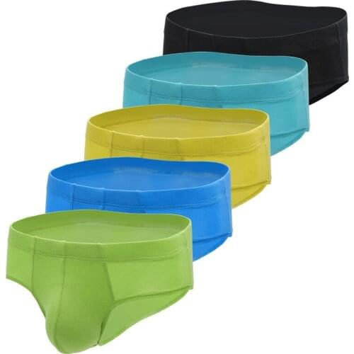 Young Mens Underwear Briefs Modal Convex Pouch Breathable Loose Pair Of Drawers