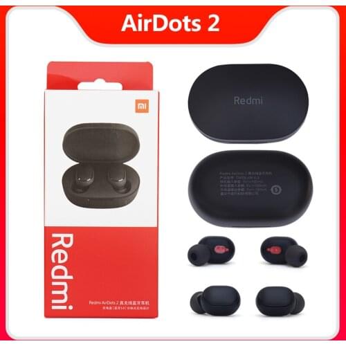 Original Xiaomi Redmi AirDots 2 TWS BT 5.0 Noise Reduction with Mic AI Control Redmi AirDots S True Wireless Headset