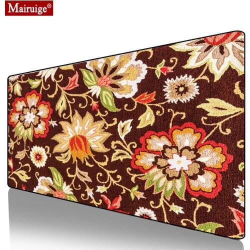 Flower Home Decoration Persian Rug Mouse Pad XXL Gamer Desk Mat Large Gaming MousePad 90x40cm/80x30cm for Laptop Table Pads