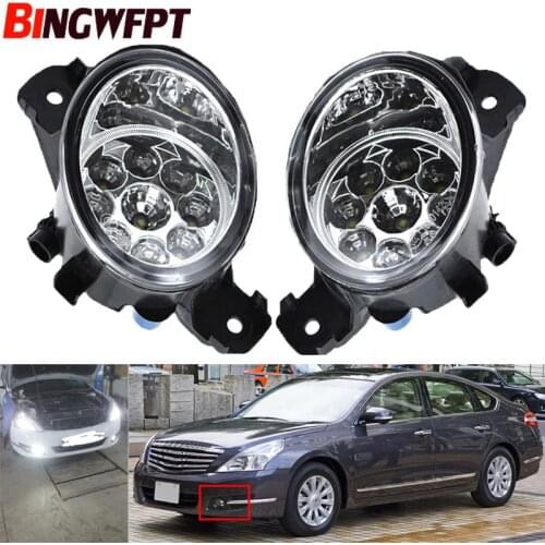 Fog Light Assembly Car Front Bumper LED Fog Light Right + Left 12V Halogen lamp For Nissan Teana J32 2015