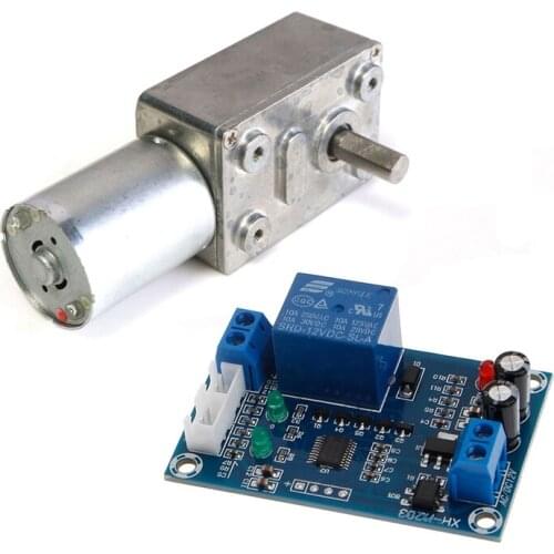 GW370 12V 6Rpm Reversible High Worm Geared Motor & Xh-M203 Full Automatic Water Level Controller Pump Switch Module