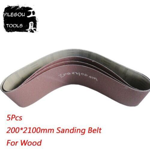 5Pcs 200*2100mm Sanding Belt For Wood 200 * 2100mm Sanding Screen (Grit 60 100 180)