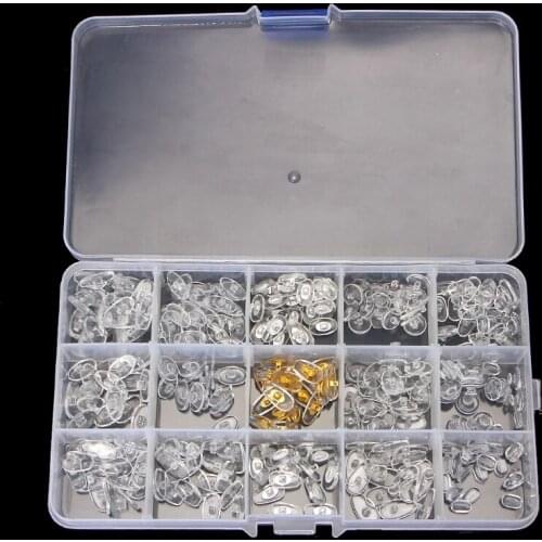 150 Pairs Silicone Eyeglass Sunglasses Spectacles Screw On Nose Pads Repair Tool