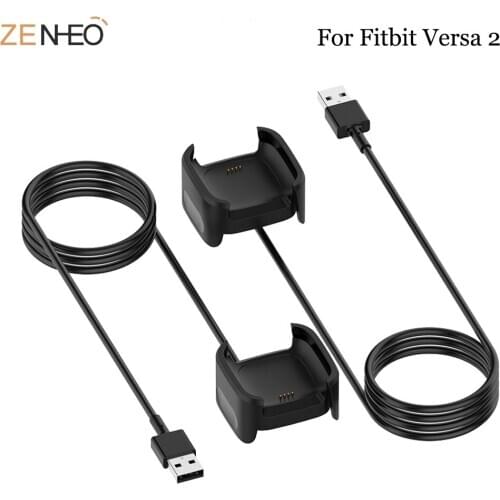 Replaceable USB Charger For Fitbit versa 2 Charge Smart Bracelet USB Charging Cable for fitbit versa2 Wristband Dock Adapter 1M
