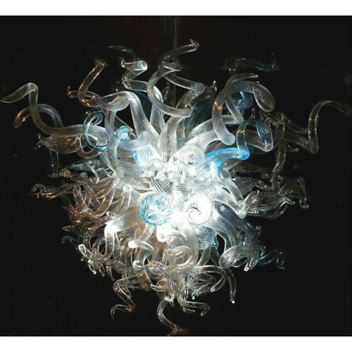 Contemporary Art Gallery Crystal Handicraft Blown Glass Chandelier Lighting Fixture
