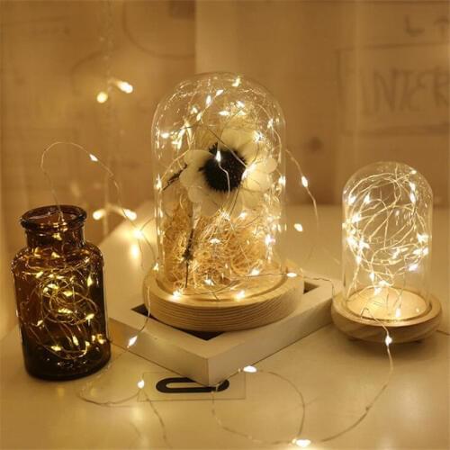 Silver Wire 1M 2M Led String Light Fairy Garland Lamp LED String Lights Christmas Wedding Home Party Decoration