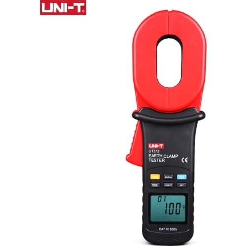 UNI-T UT273 Digital Clamp Earth Ground Tester Resistance Meter 0-1000 Ohm 10000 Counts 28mm Jaw 300 Data Storage