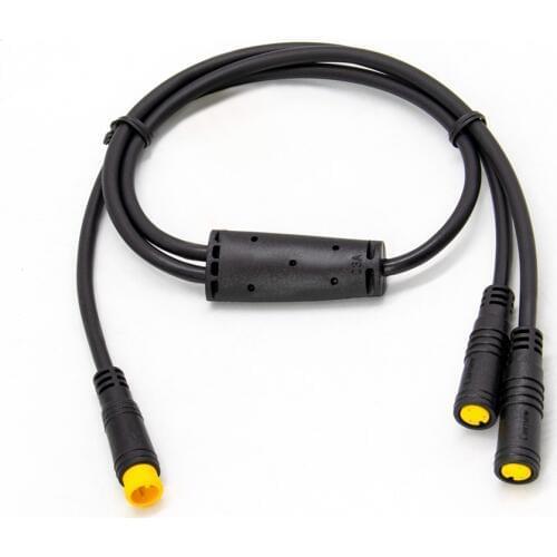 Ebike Y-Splitter 1T2 Cable for Gear Shift Sensor and Brake Lever Connector Waterproof Bafang BBS01 BBS02B BBSHD Mid Drive Motor
