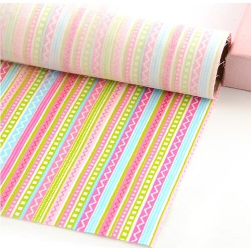100% Cotton Fabric Printed Colored Strips Designs Tecido Decoration Scrapbooking Quilting Patchwork Sewing Textile Bedding Cloth
