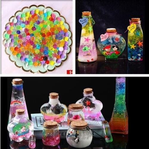 100 Pcs/bag Crystal Mud Hydrogel Crystal Soil Outdoor Water Beads Vase Soil Grow Magic Balls Kids Toy Home Decoration