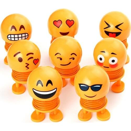 Car Ornaments Bobblehead Nod Dolls Cute Cartoon Funny Wobble Head Lovely Car Dashboard Decoration New Auto Interior Accessories