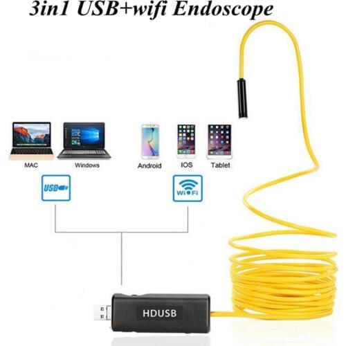8MM 2MP Wireless WIFI Endoscope For Android and ISO Water-proof IP66