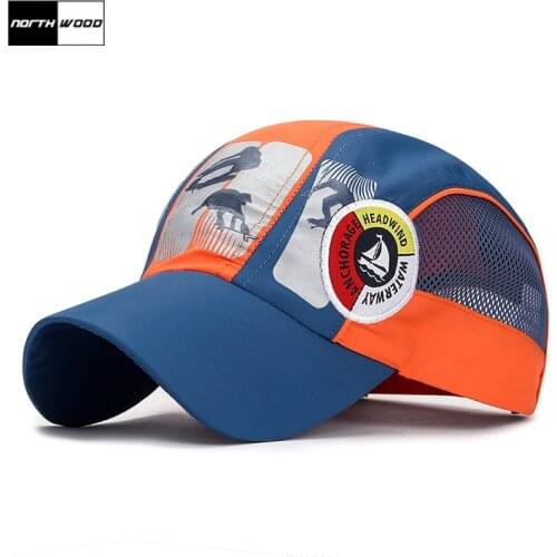 NORTHWOOD Sport Summer Childrens Baseball Cap Kids Outdoor Mesh Snapback Hat Hip Hop Fast Dry Boy Girls Sun Hats Size 48-54cm