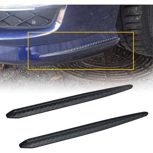 Black Front Rear Bumper Protector Strips Rubber Auto Guard Corner Body Protection Moldings Bar Universal Fit Car Styling