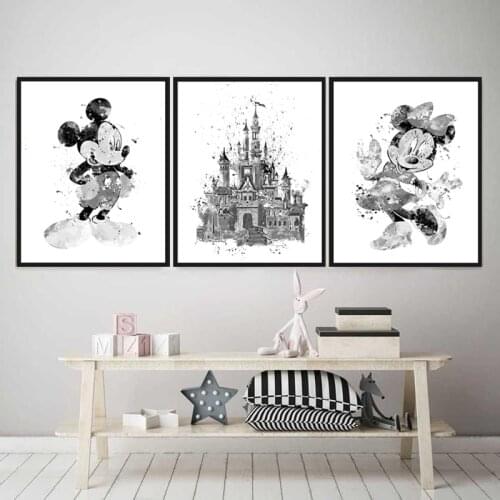 Disney Sleeping Beauty Magic Castle Canvas abstract Paintings Disney Princess Castle Poster Print Wall Art Picture Home Decor