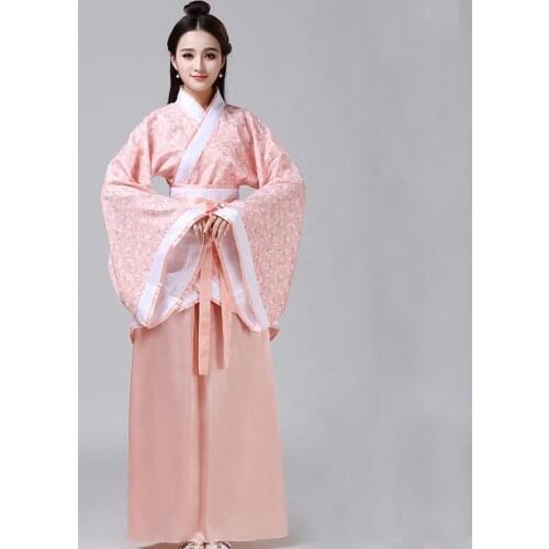 Tang Dynasty Ancient Costume Hanfu Dress Women Folk Dance Clothing Chinese Traditional Fairy Hanfu Dresses Stage Performance