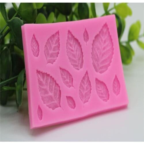 Rose Leaves Silicone Mold Candy Polymer Clay Fondant Mold Cake Decorationg Tool Flower Maple GumPaste Mould