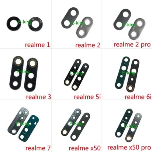 10PCS Rear Back Camera Glass Lens Cover For OPPO Realme 1 2 3 5i 6i 7 X50 Pro With Ahesive Sticker