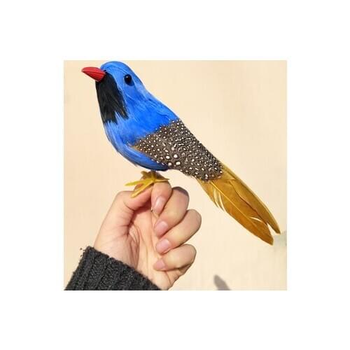Small cute 16cm Pearl bird model toy plastic & furs simulaiton blue bird gift 1046