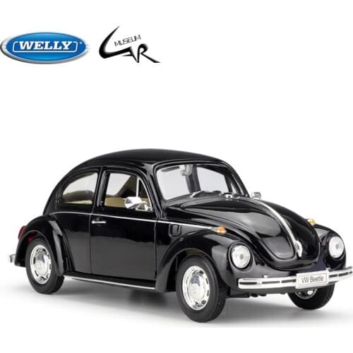 WELLY 1:24 Model Car Simulation Alloy Metal Toy Car Childrens Toy Gift Collection Model Toy Gifts Volkswagen Beetle