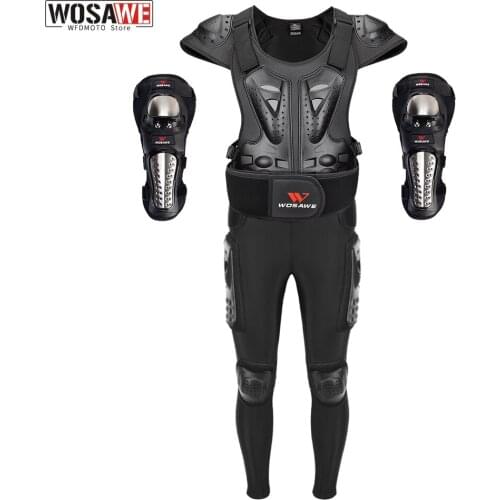 WOSAWE Motocross Bulletproof Vest Motorcycle Protective Clohting Motorcycle turtle with Back Chest Protection Body Protector