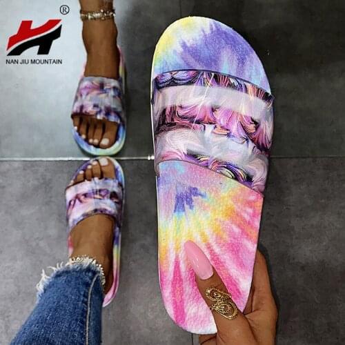 NAN JIU MOUNTAIN 2021 Womens Flat Sandals Summer Open Toe Slippers Fashion Multicolor Outdoor Beach Shoes Plus Size 42