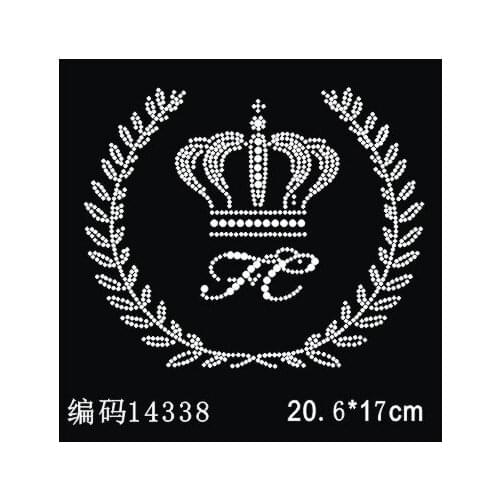 Crown patches iron on crystal transfers design rhinestone iron on transfers designs design stone