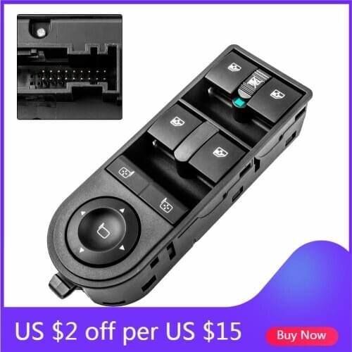 TIANBANG Electric Power Window Master Control Switch 13228699 13228877 For 2004-2015 Opel Astra H/Opel Vauxhall Zafira B