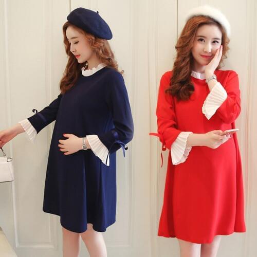 Maternity Dress Autumn Pregnancy Clothes for Pregnant Women Maternity Clothing Plus Maternity Dresses