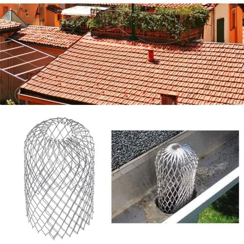 Roof Gutter Guard Filters 3 Inch Expand Aluminum Filter Strainer Stops Blockage Leaf Drains Debris Drain Net Cover Gutter Guard
